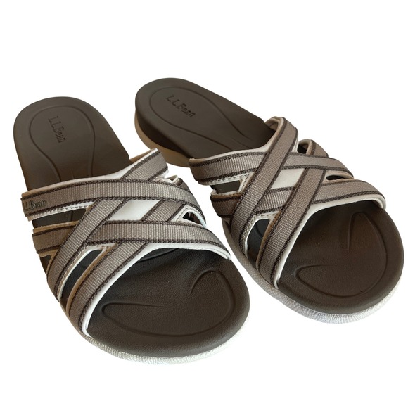L.L. Bean Shoes - L.L.Bean Women's Boothbay Slide Sandals Size 8M Sporty Comfort Nylon‎ Webbing